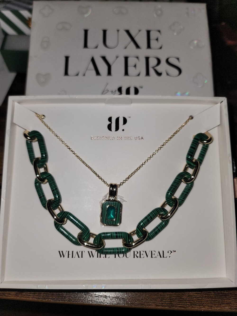 NWT-BP Luxe Layers Paraiba Tourmaline Fused w/Genuine Quartz. Mahahite & CZ Gold